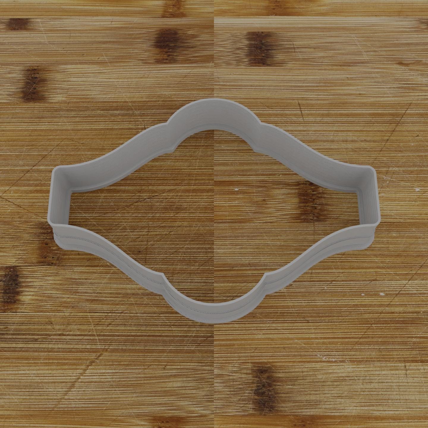 Simple Rectangular Plaque Cookie Cutter | Personalization Available | Custom Embosser