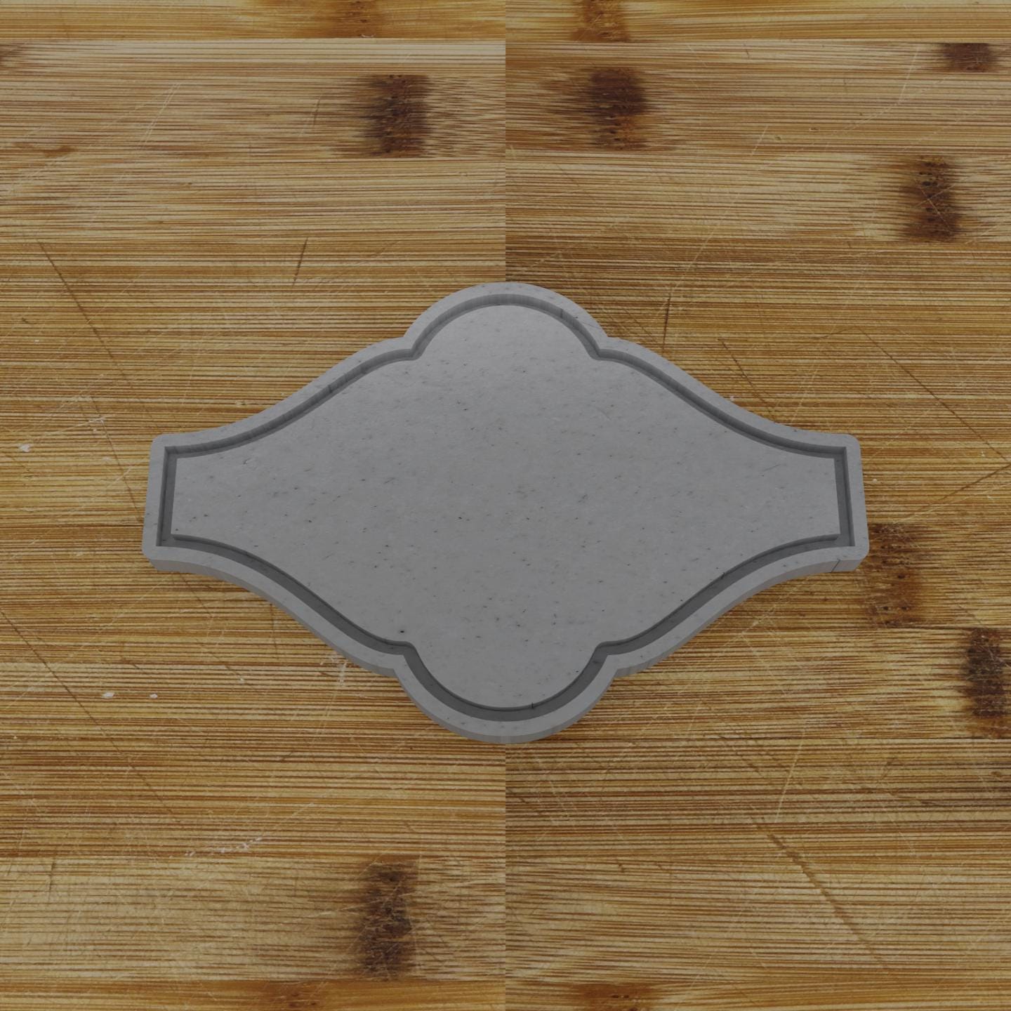 Simple Rectangular Plaque Cookie Cutter | Personalization Available | Custom Embosser