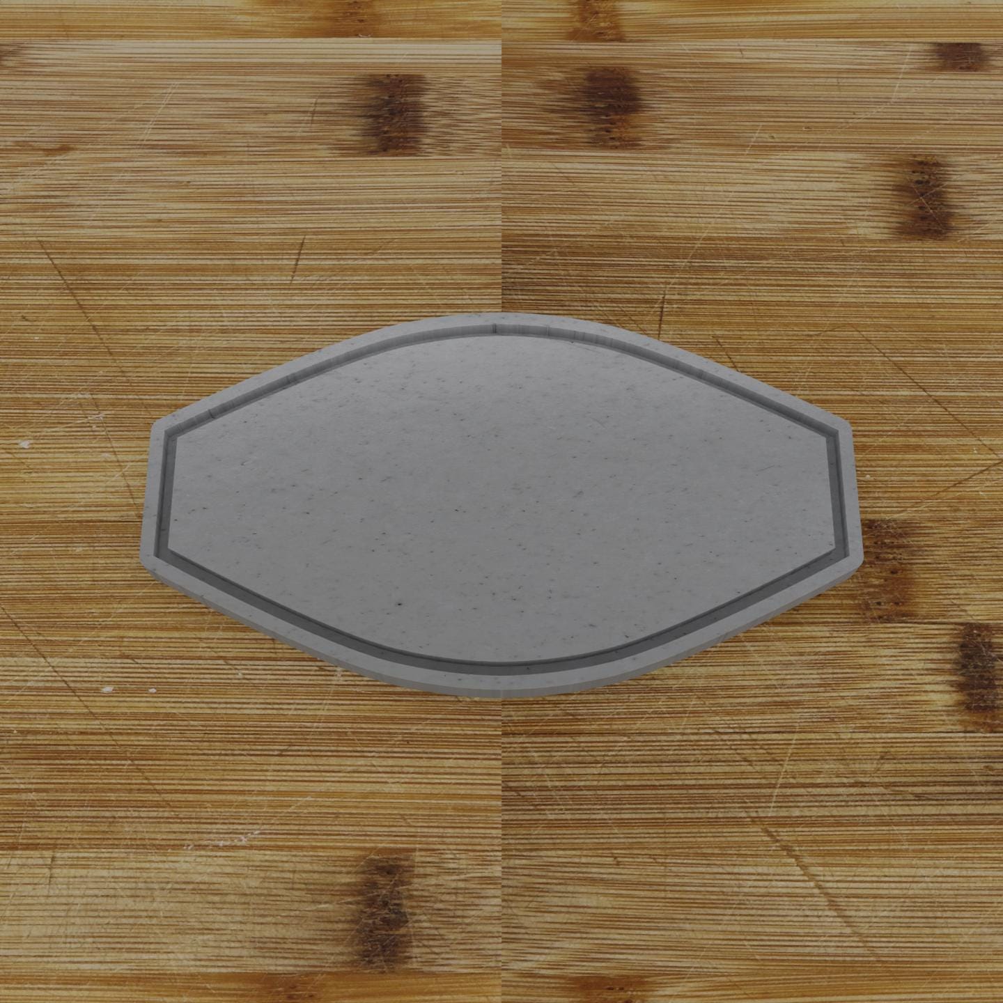 Wide Shield Label Cookie Cutter | Personalization Available | Custom Embosser