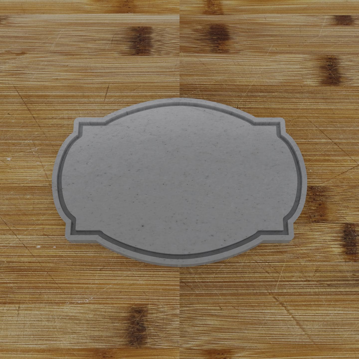 Wide Shield Label Cookie Cutter | Personalization Available | Custom Embosser