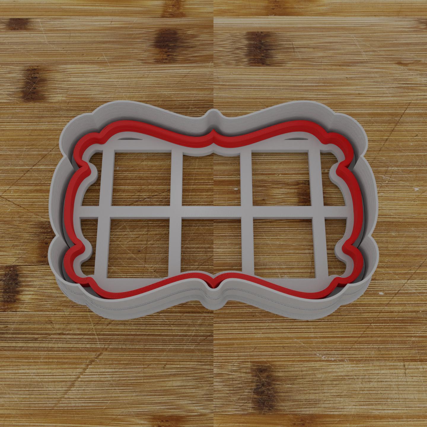 Simple Rectangular Plaque Cookie Cutter | Personalization Available | Custom Embosser