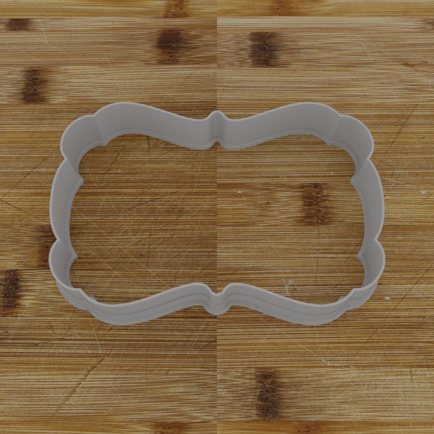 Simple Rectangular Plaque Cookie Cutter | Personalization Available | Custom Embosser