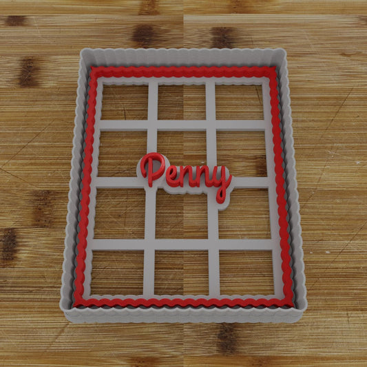 Ornate Shield Label Cookie Cutter | Personalization Available | Custom Embosser