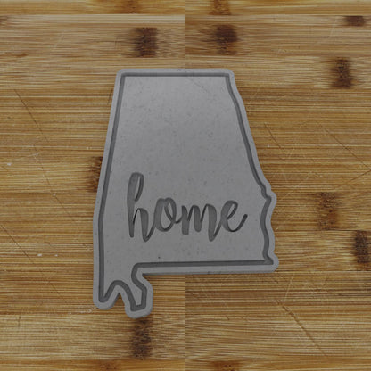 2pc Personalizable Alabama Cookie Cutter & Stamp | USA | United States Cookie Cutter