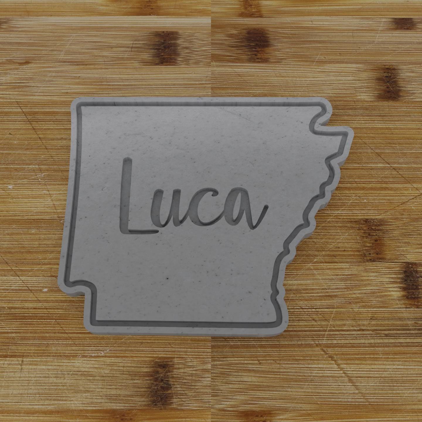 2pc Personalizable Arkansas Cookie Cutter & Stamp | USA | United States Cookie Cutter