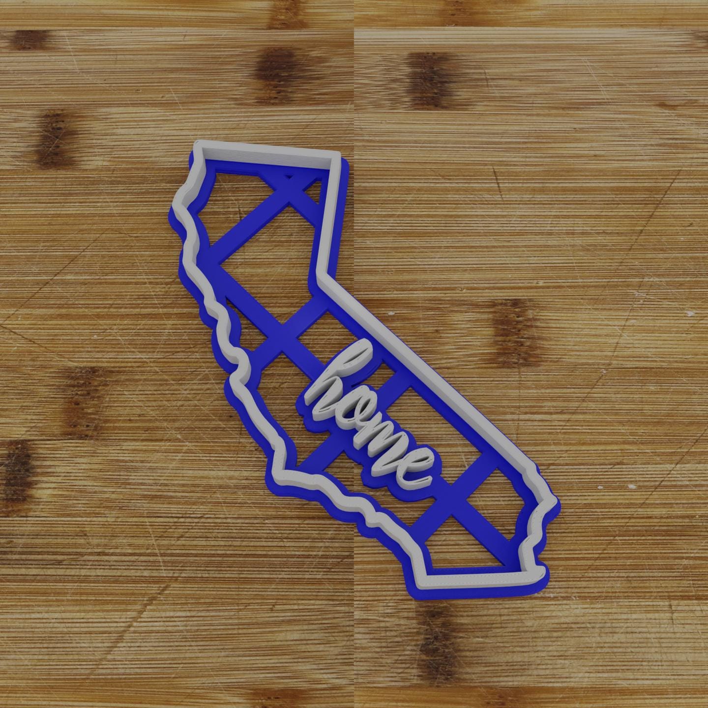 2pc Personalizable California Cookie Cutter & Stamp | USA | United States Cookie Cutter