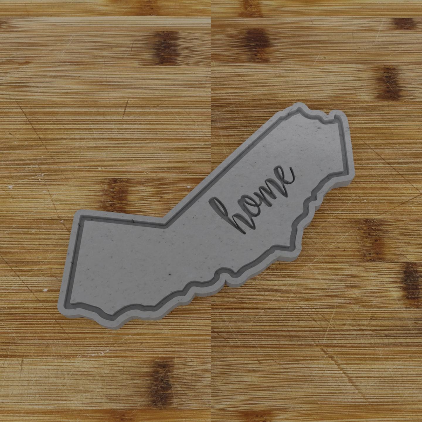 2pc Personalizable California Cookie Cutter & Stamp | USA | United States Cookie Cutter