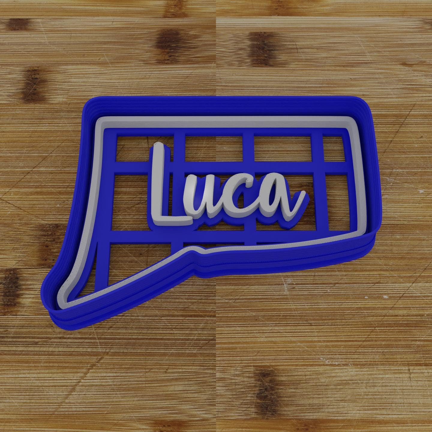 2pc Personalizable Connecticut Cookie Cutter & Stamp | USA | United States Cookie Cutter