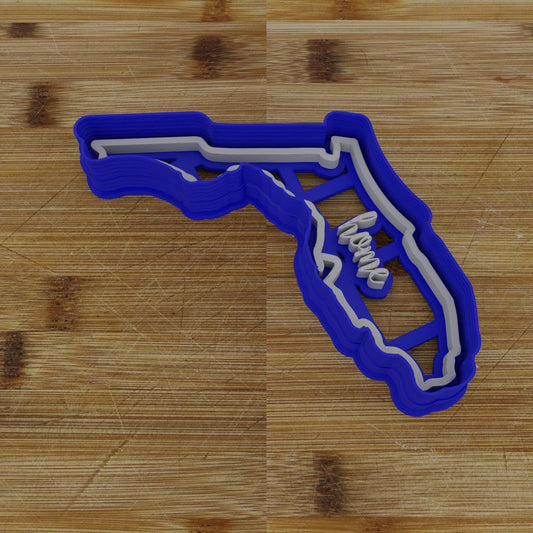 2pc Personalizable Florida Cookie Cutter & Stamp | USA | United States Cookie Cutter