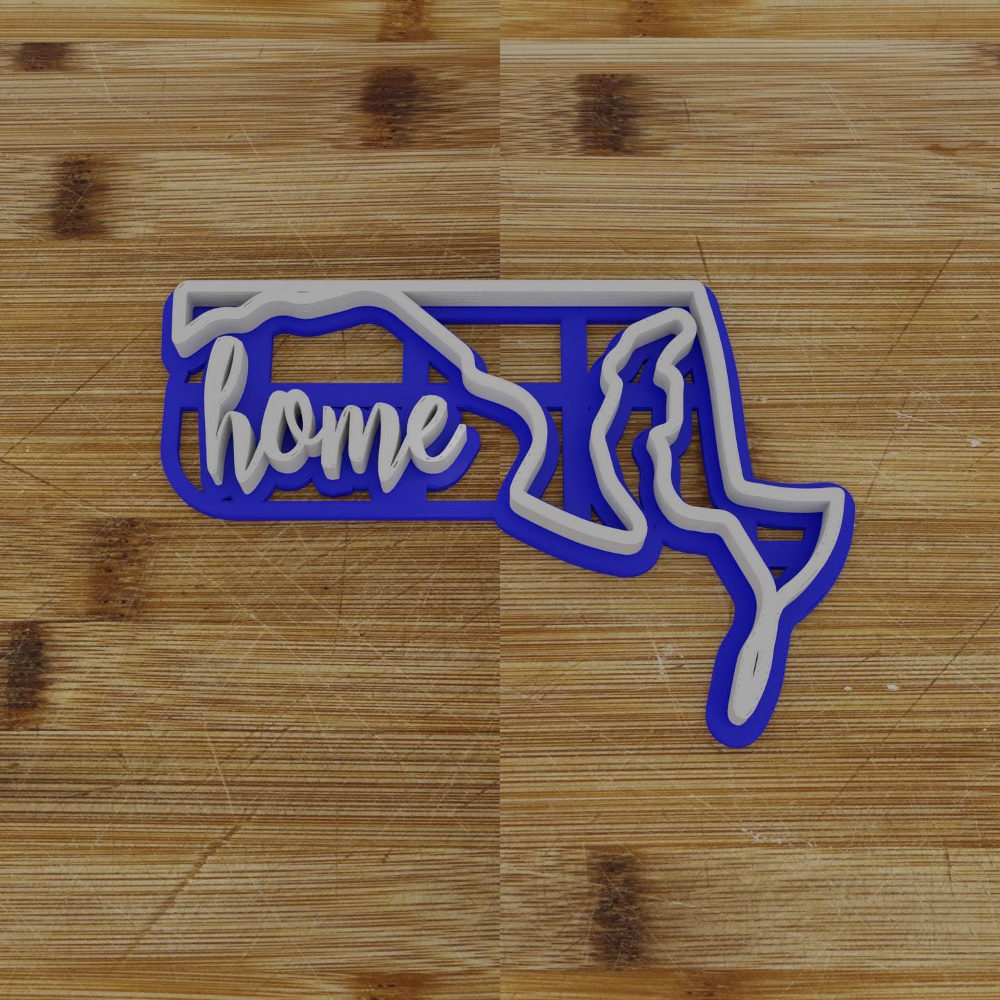 2pc Personalizable Maryland Cookie Cutter & Stamp | USA | United States Cookie Cutter