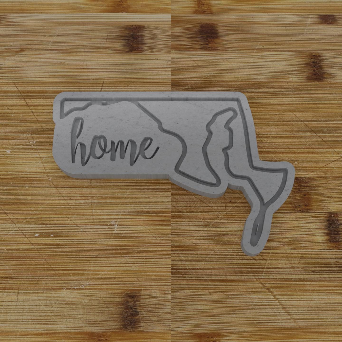 2pc Personalizable Maryland Cookie Cutter & Stamp | USA | United States Cookie Cutter