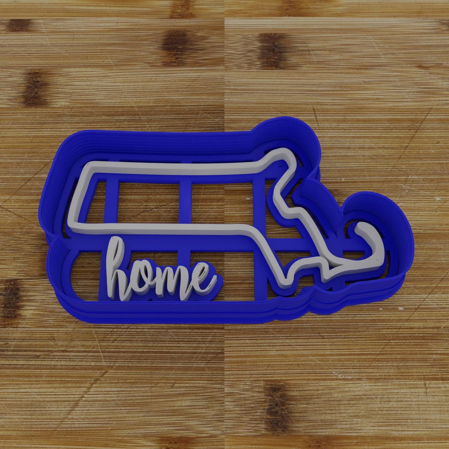 2pc Personalizable Massachusetts Cookie Cutter & Stamp | USA | United States Cookie Cutter