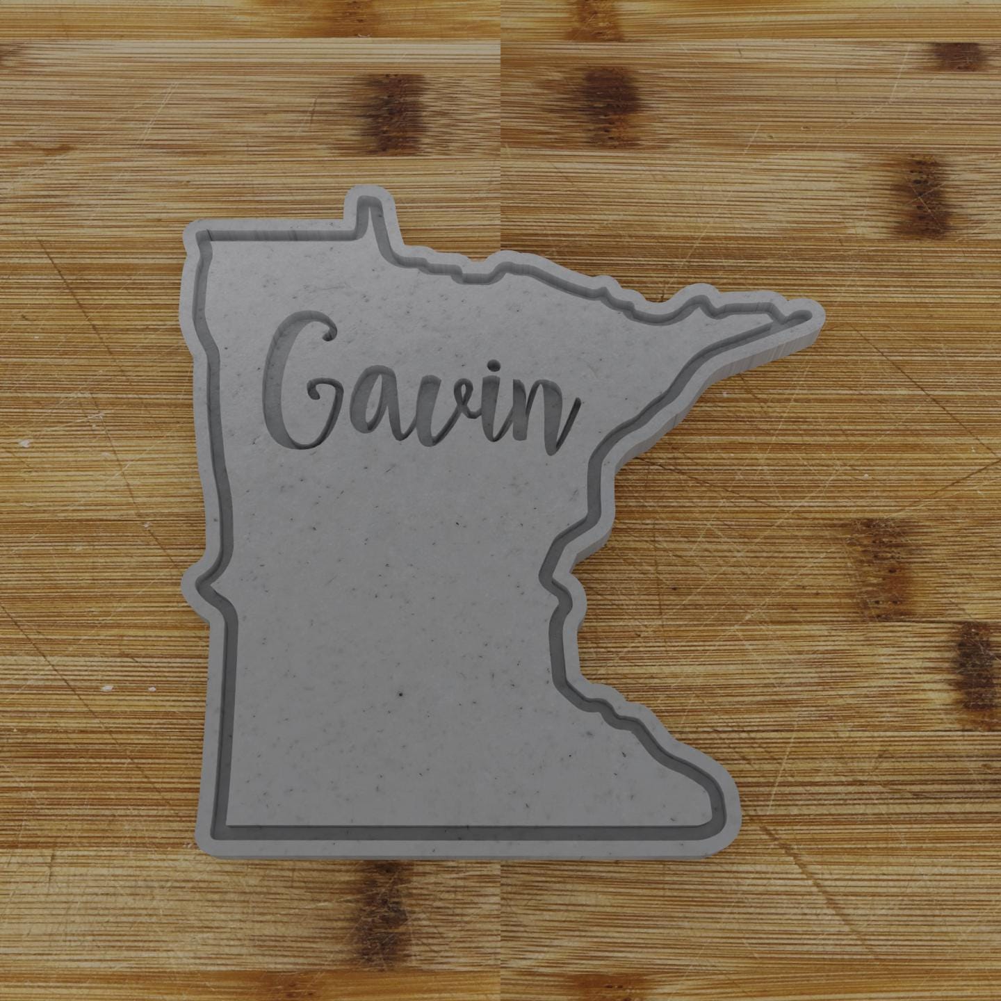 2pc Personalizable Minnesota Cookie Cutter & Stamp | USA | United States Cookie Cutter