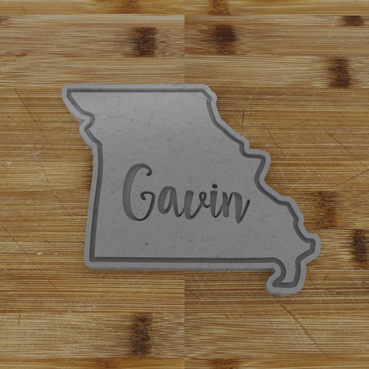 2pc Personalizable Missouri Cookie Cutter & Stamp | USA | United States Cookie Cutter