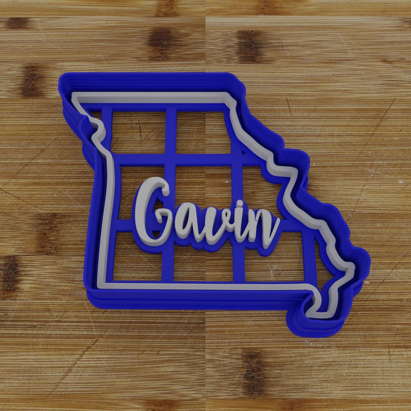 2pc Personalizable Missouri Cookie Cutter & Stamp | USA | United States Cookie Cutter