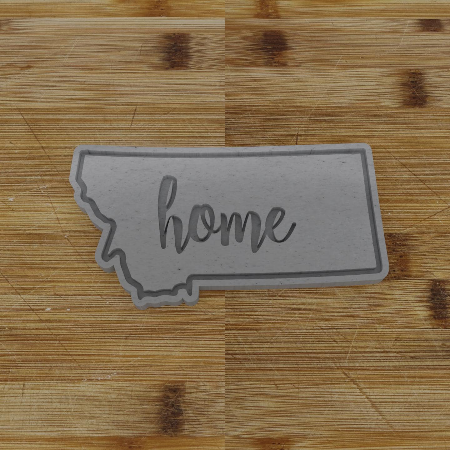 2pc Personalizable Montana Cookie Cutter & Stamp | USA | United States Cookie Cutter