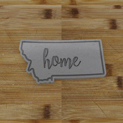 2pc Personalizable Montana Cookie Cutter & Stamp | USA | United States Cookie Cutter