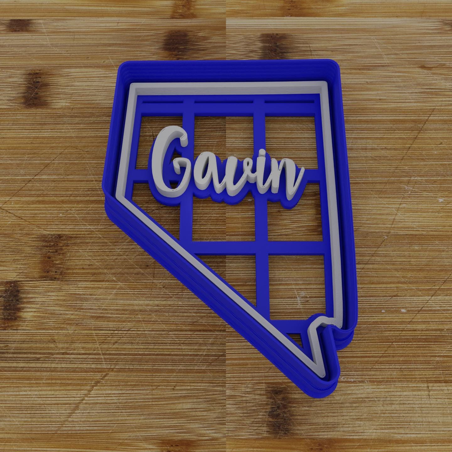 2pc Personalizable Nevada Cookie Cutter & Stamp | USA | United States Cookie Cutter