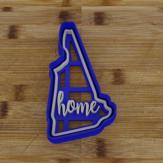 2pc Personalizable New Hampshire Cookie Cutter & Stamp | USA | United States Cookie Cutter