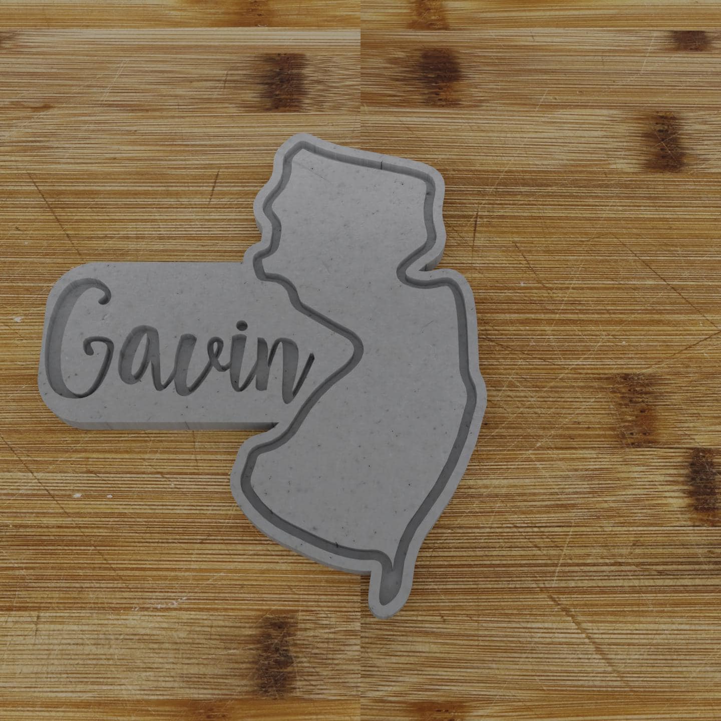 2pc Personalizable New Jersey Cookie Cutter & Stamp | USA | United States Cookie Cutter