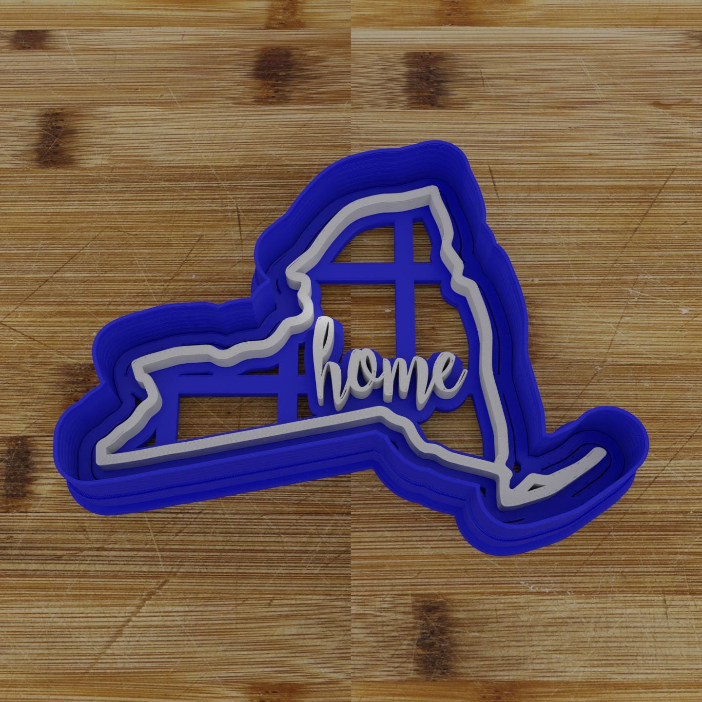 2pc Personalizable New York Cookie Cutter & Stamp | USA | United States Cookie Cutter