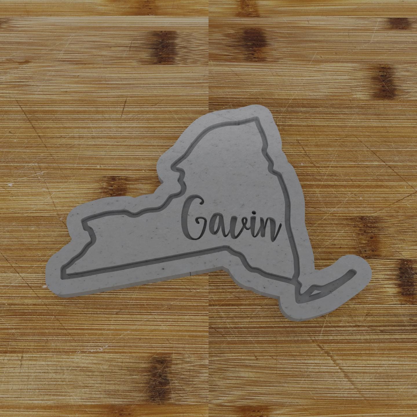 2pc Personalizable New York Cookie Cutter & Stamp | USA | United States Cookie Cutter