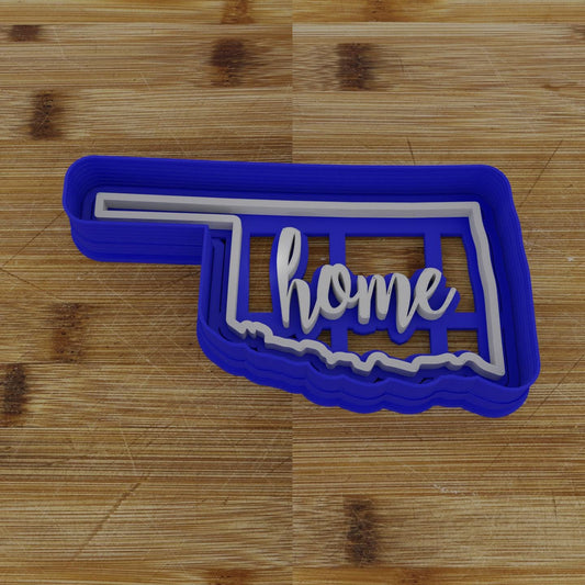 2pc Personalizable Oklahoma Cookie Cutter & Stamp | USA | United States Cookie Cutter