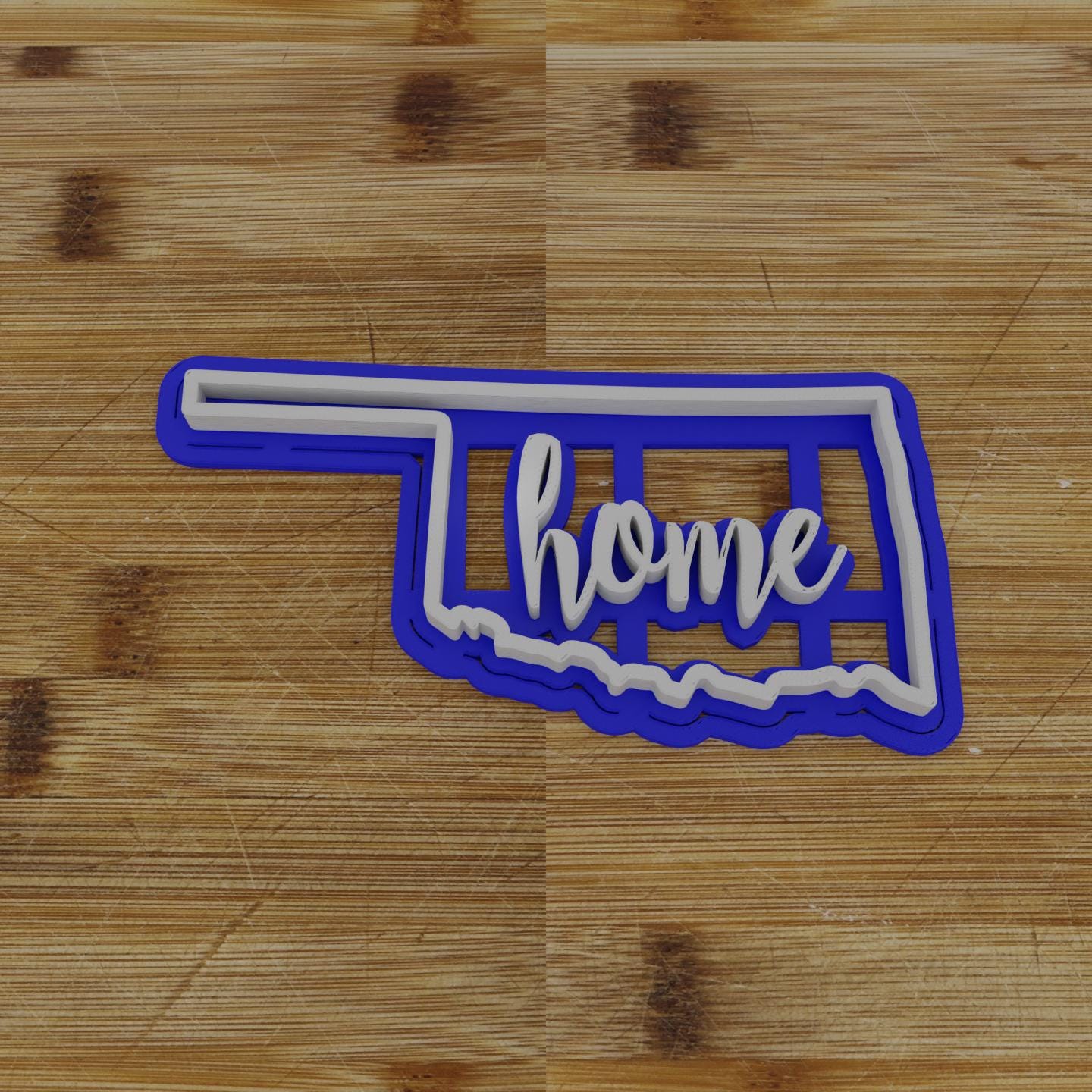 2pc Personalizable Oklahoma Cookie Cutter & Stamp | USA | United States Cookie Cutter