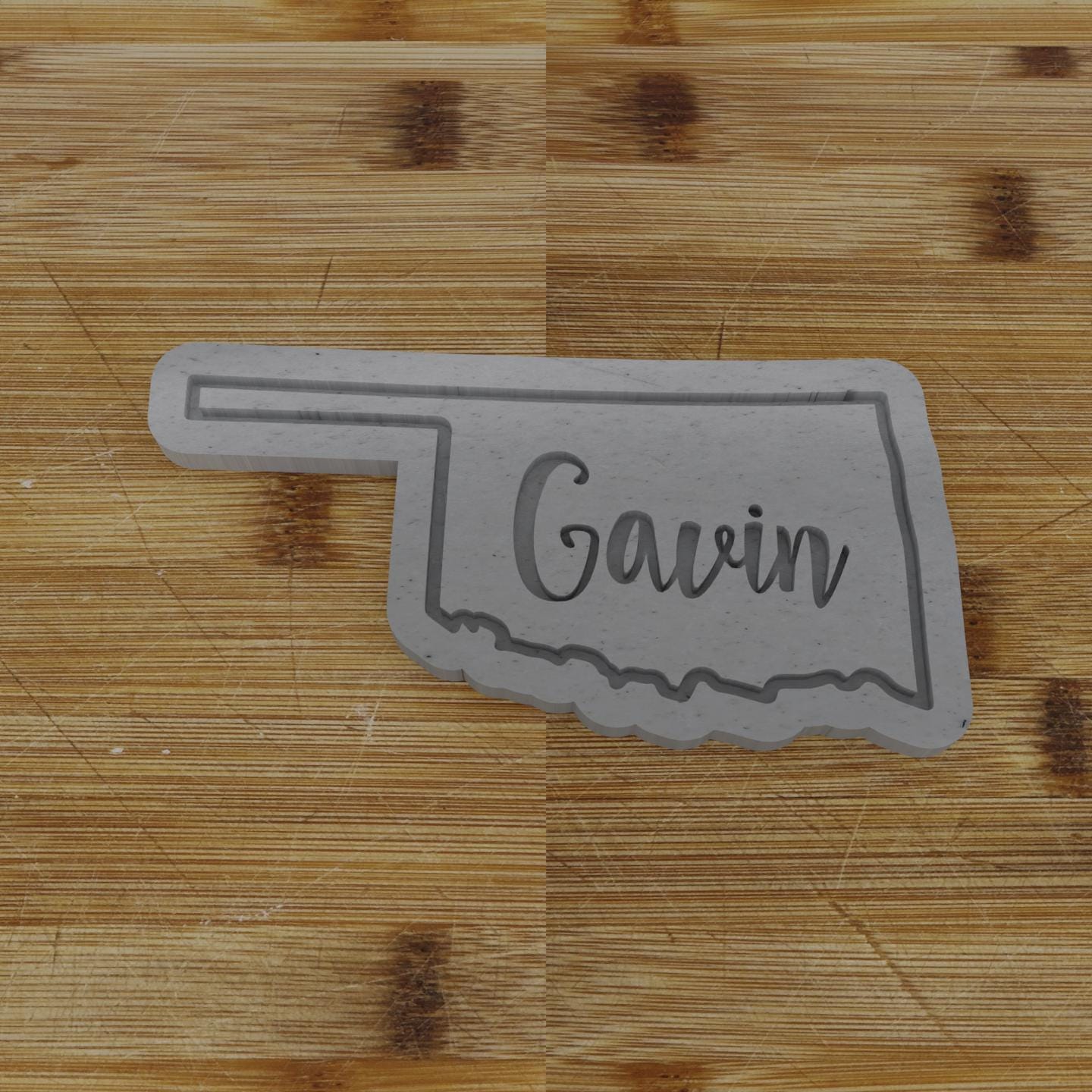 2pc Personalizable Oklahoma Cookie Cutter & Stamp | USA | United States Cookie Cutter