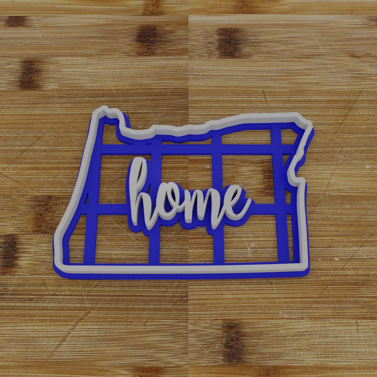 2pc Personalizable Oregon Cookie Cutter & Stamp | USA | United States Cookie Cutter