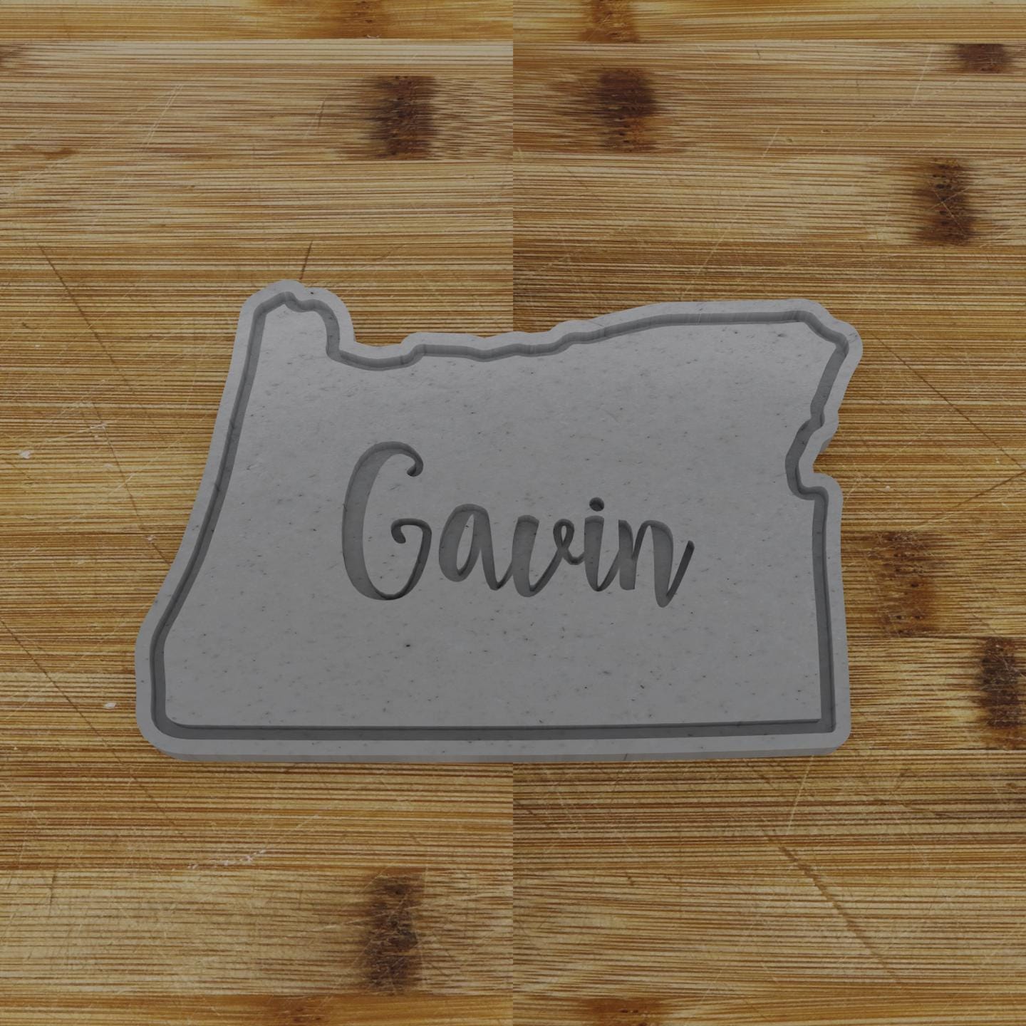 2pc Personalizable Oregon Cookie Cutter & Stamp | USA | United States Cookie Cutter