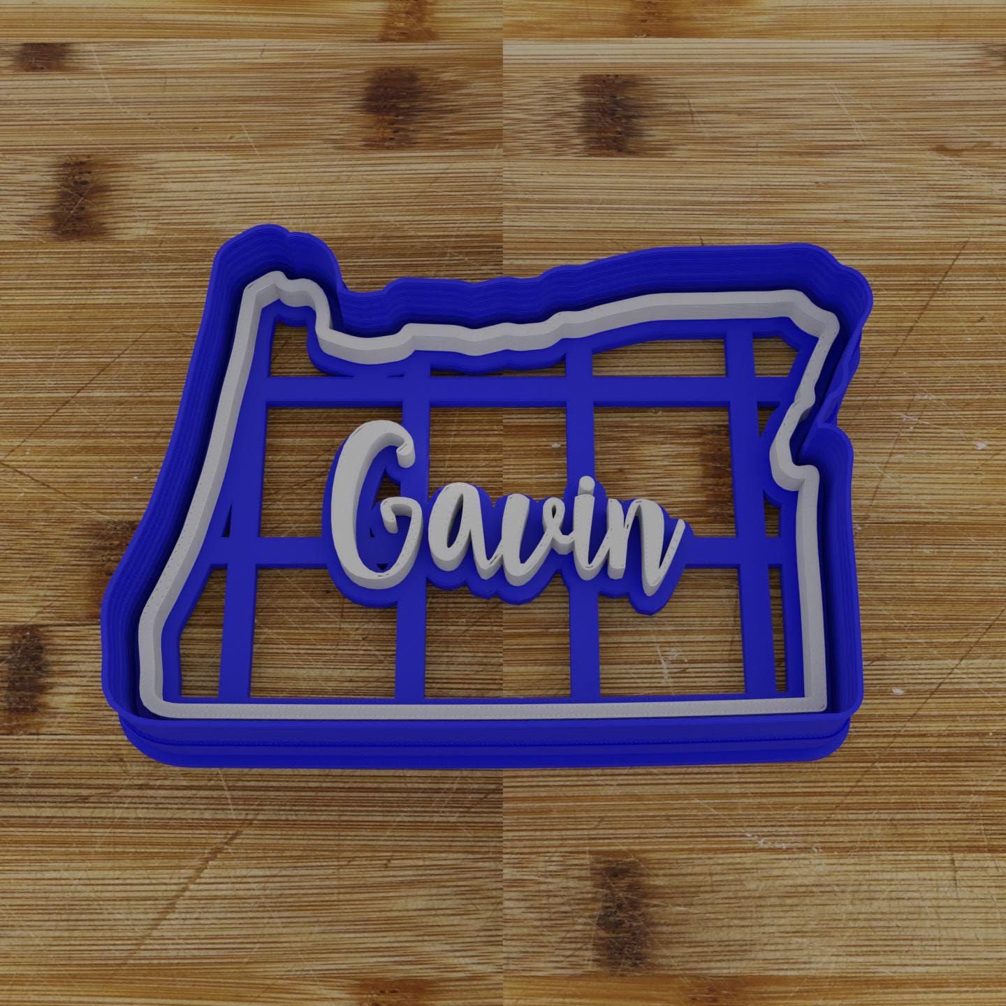 2pc Personalizable Oregon Cookie Cutter & Stamp | USA | United States Cookie Cutter