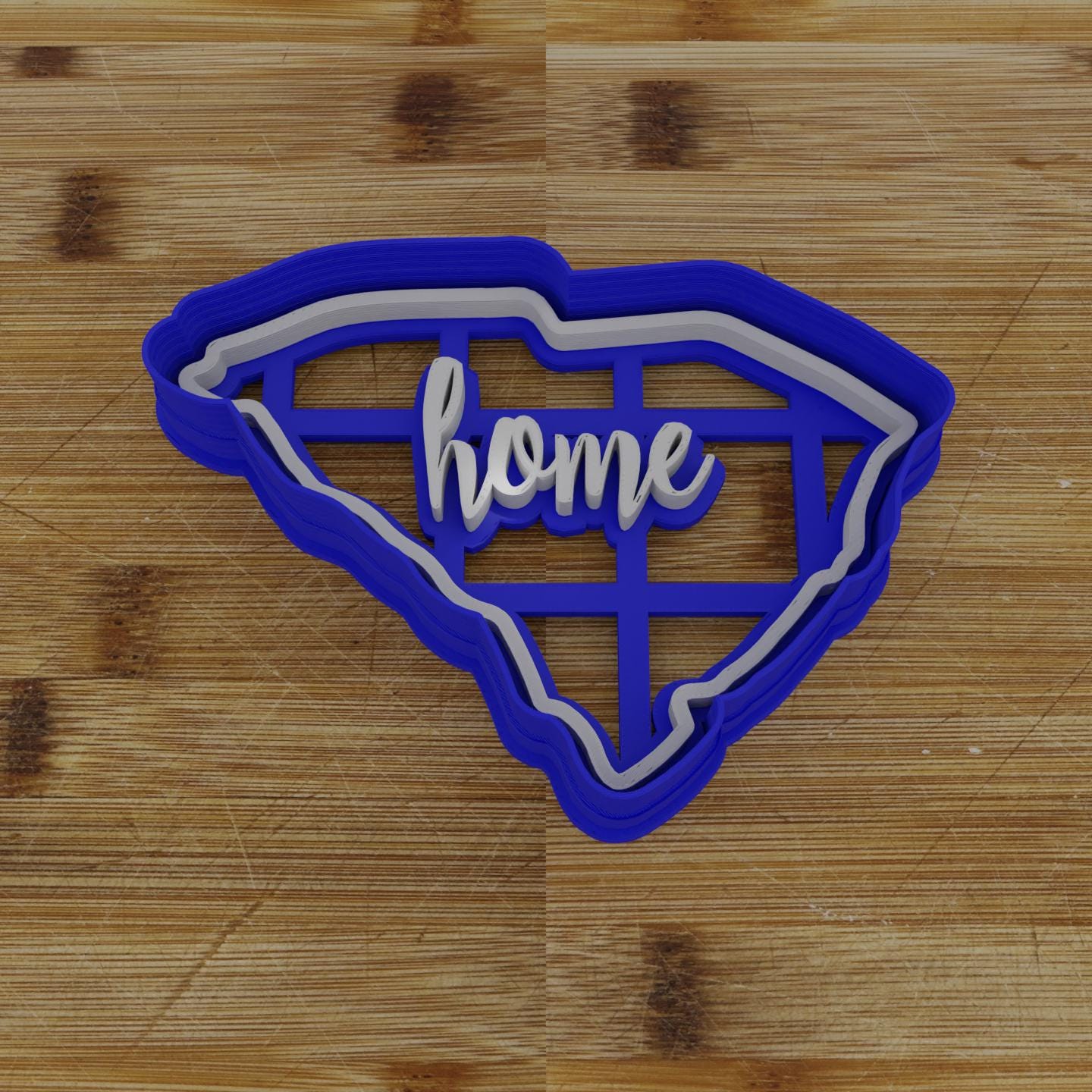 2pc Personalizable South Carolina Cookie Cutter & Stamp | USA | United States Cookie Cutter