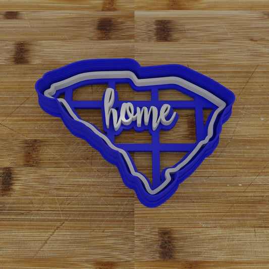 2pc Personalizable South Carolina Cookie Cutter & Stamp | USA | United States Cookie Cutter