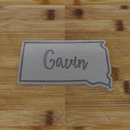 2pc Personalizable South Dakota Cookie Cutter & Stamp | USA | United States Cookie Cutter