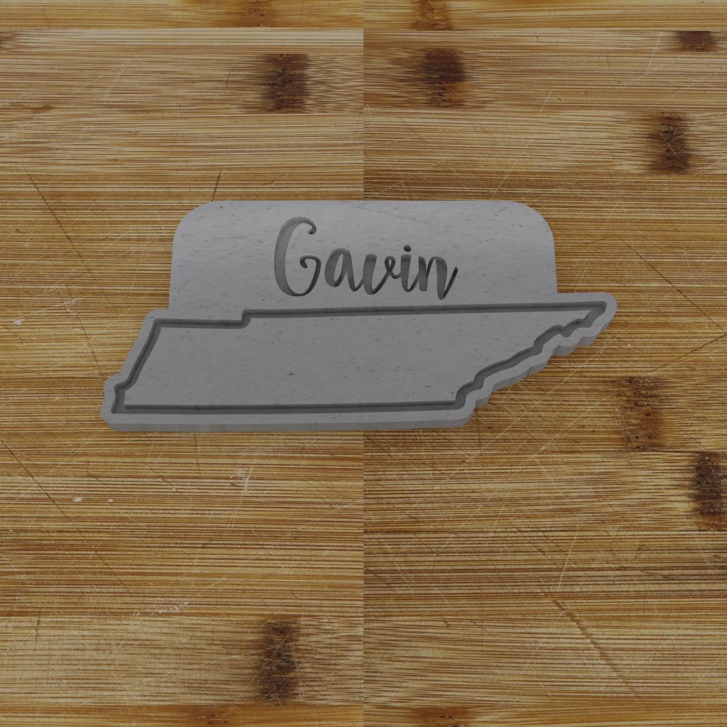 2pc Personalizable Tennessee Cookie Cutter & Stamp | USA | United States Cookie Cutter