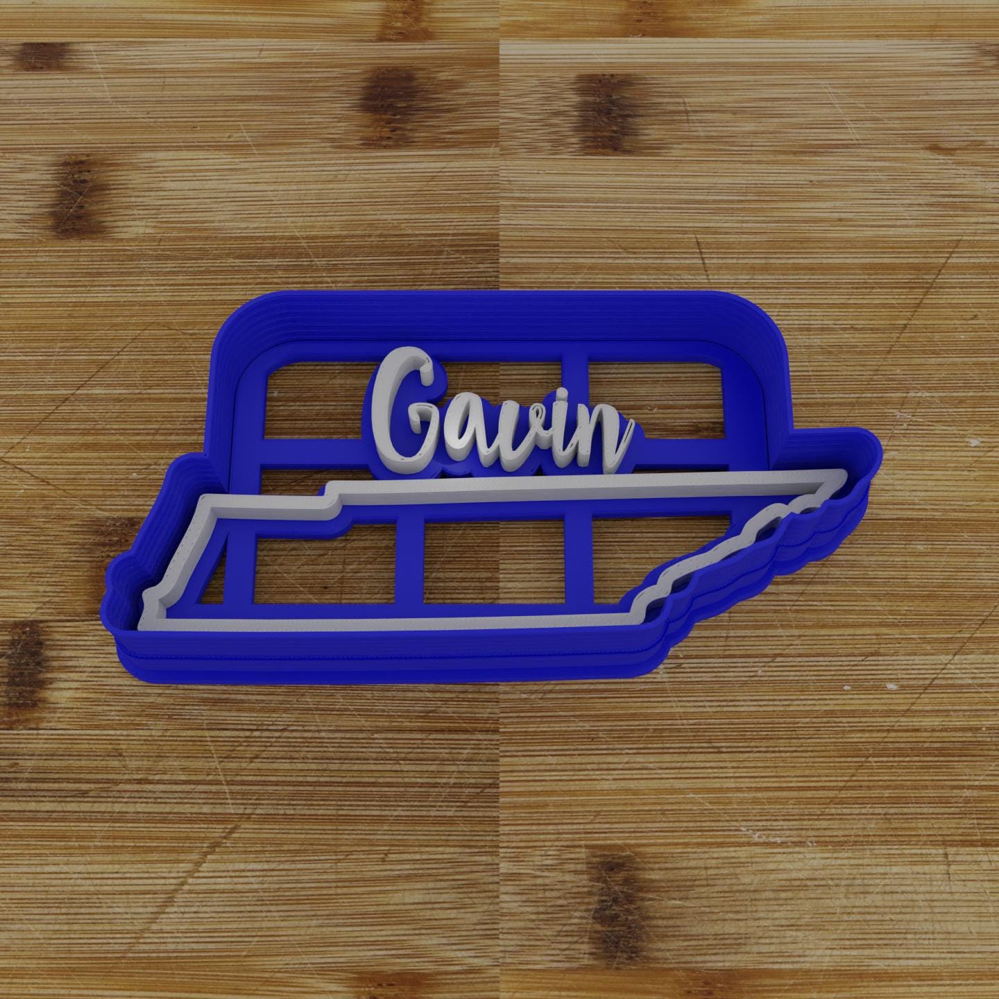 2pc Personalizable Tennessee Cookie Cutter & Stamp | USA | United States Cookie Cutter