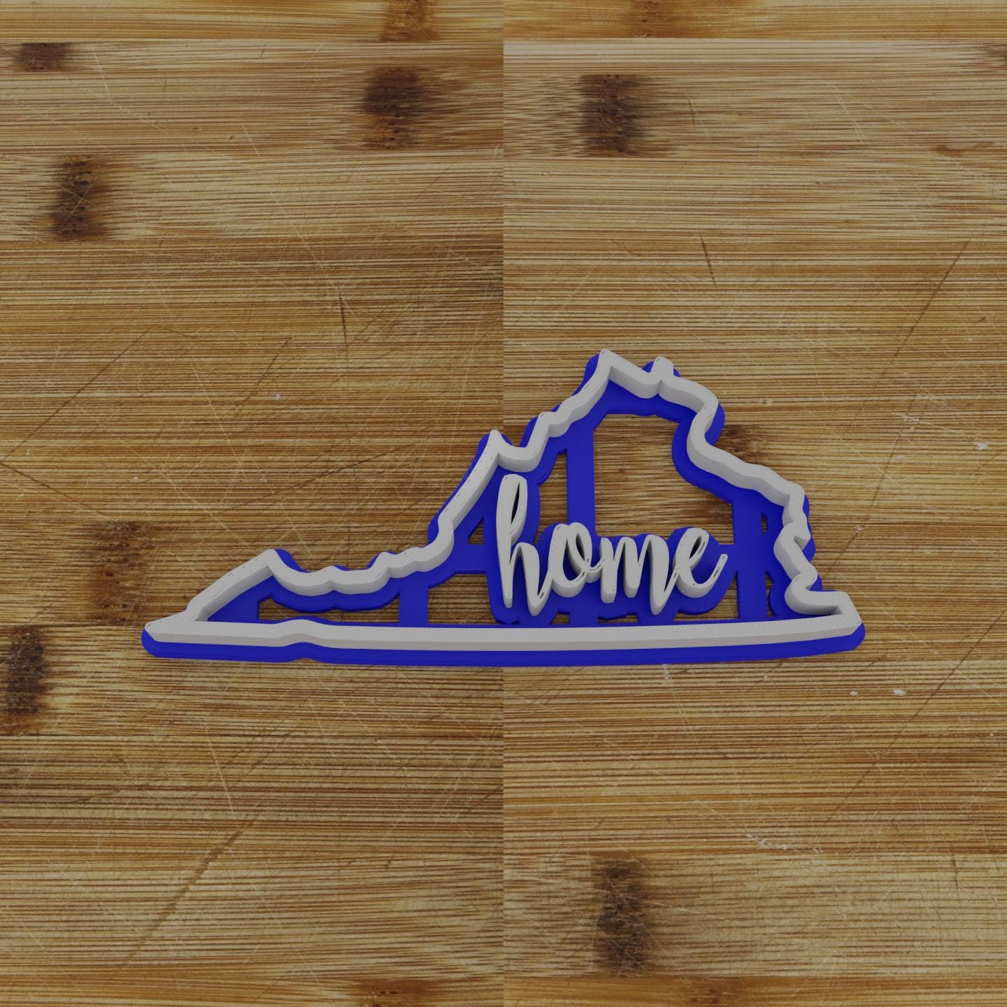 2pc Personalizable Virginia Cookie Cutter & Stamp | USA | United States Cookie Cutter