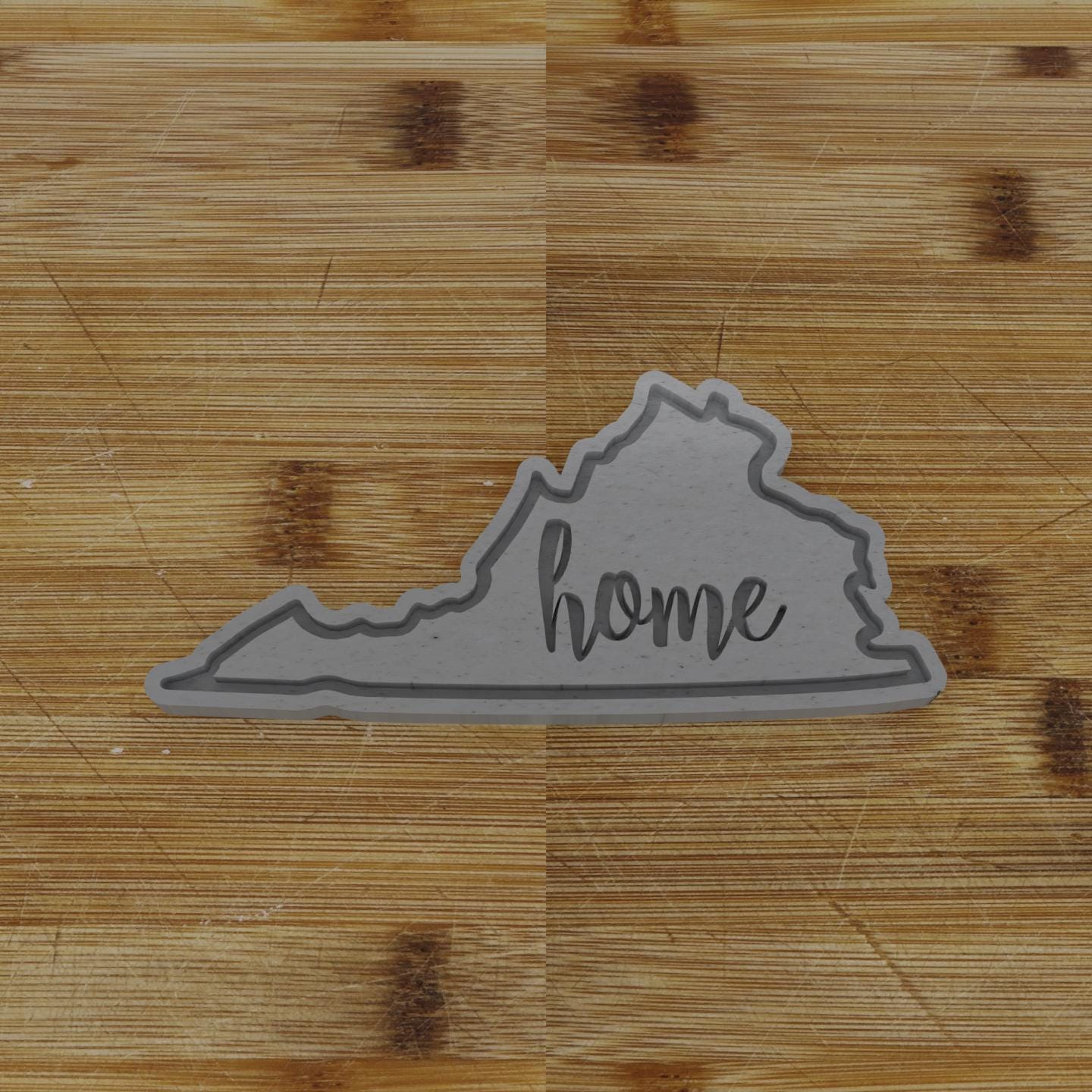 2pc Personalizable Virginia Cookie Cutter & Stamp | USA | United States Cookie Cutter