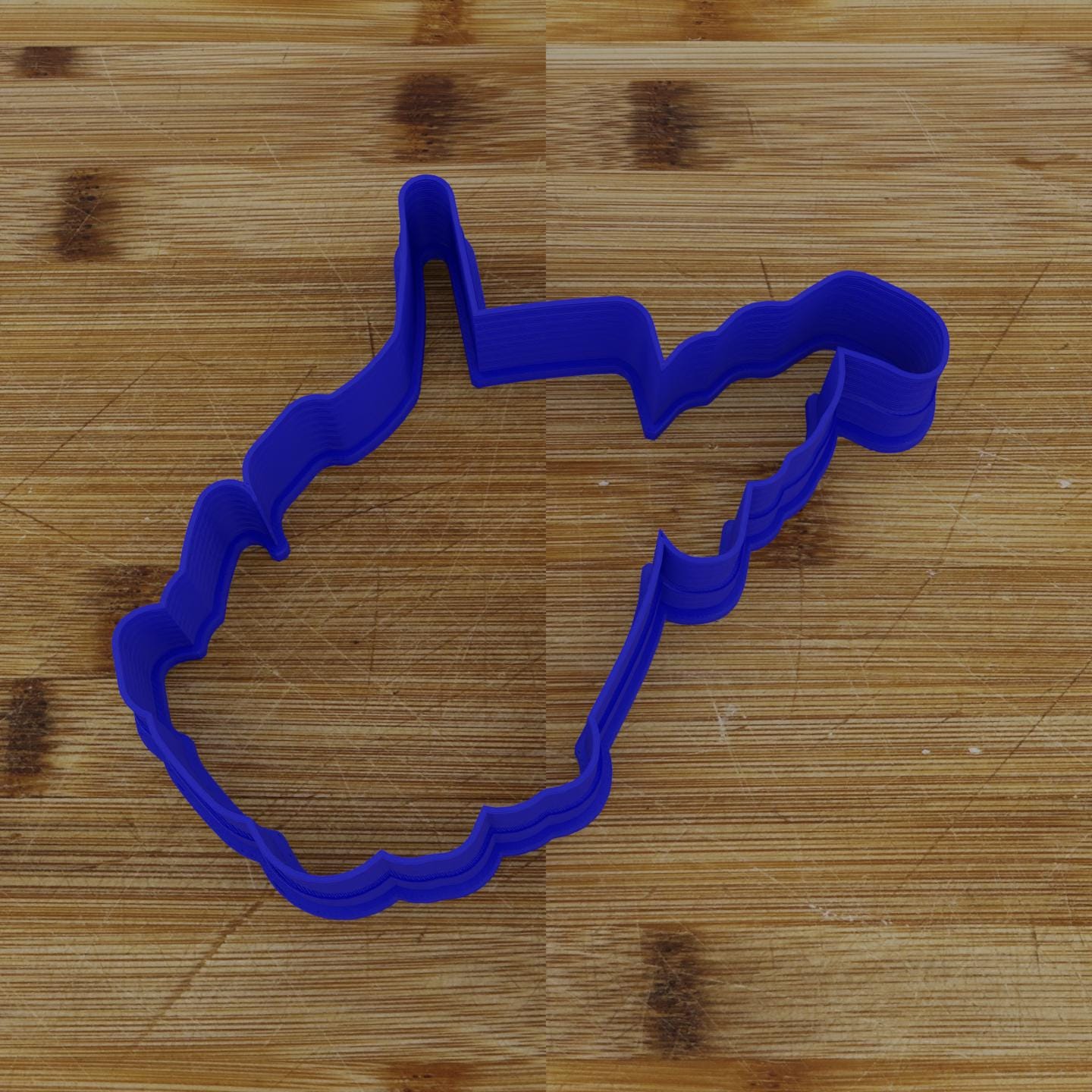 2pc Personalizable West Virginia Cookie Cutter & Stamp | USA | United States Cookie Cutter