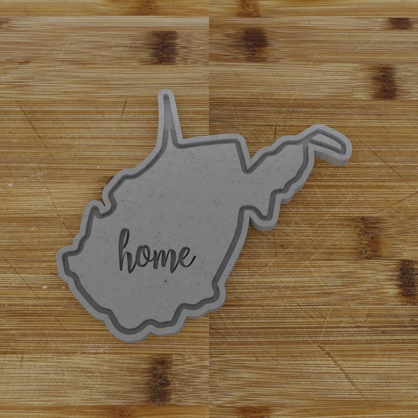 2pc Personalizable West Virginia Cookie Cutter & Stamp | USA | United States Cookie Cutter