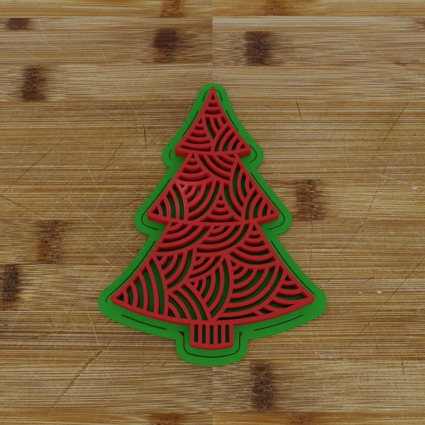 Modern Geometric Tree Cookie Cutter | Stylish Holiday Baking | Festive Shape