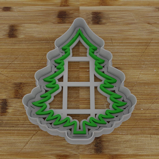 Lush Bushy Tree Cookie Cutter | Thick Foliage Design | Holiday Cookie Stamp