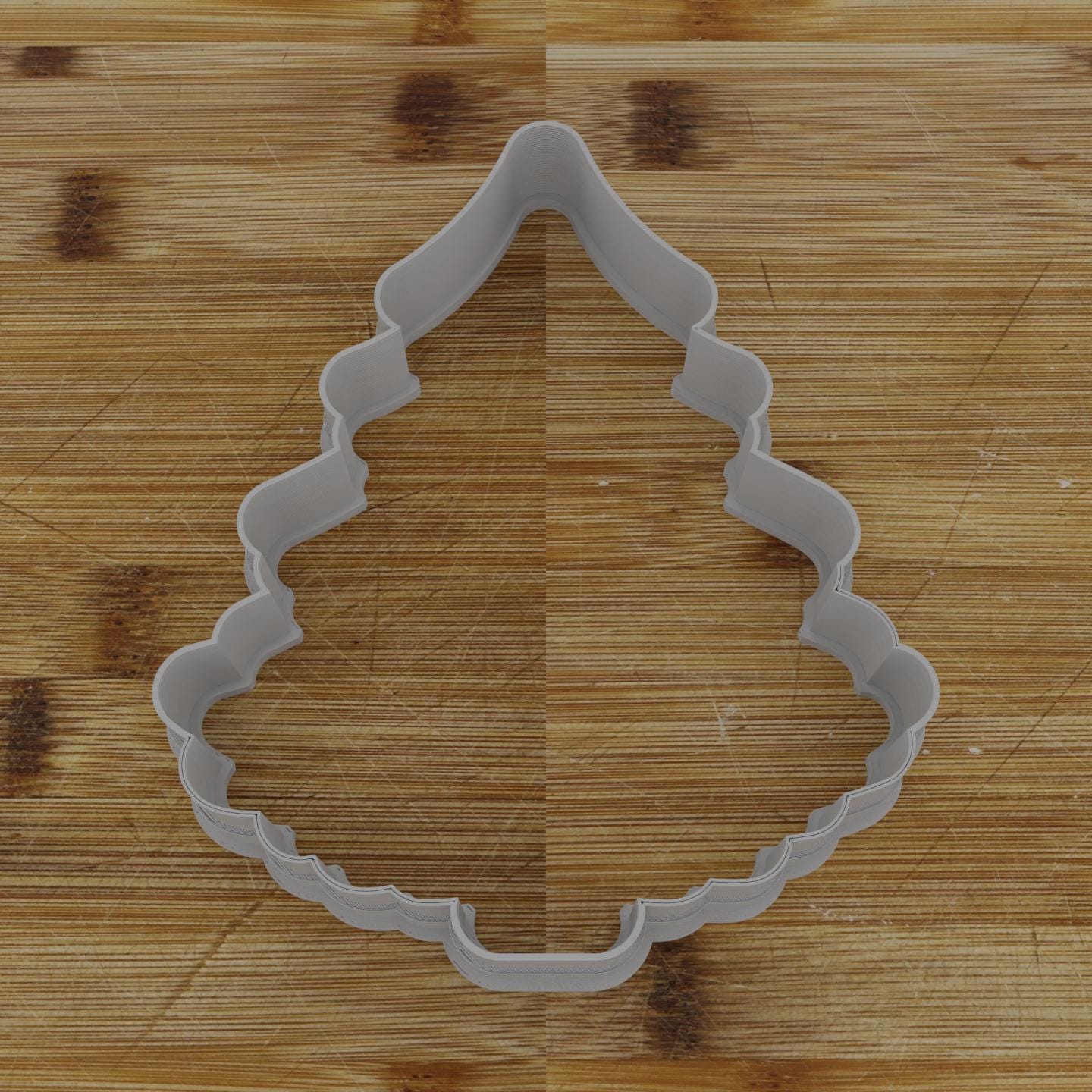 Lush Bushy Tree Cookie Cutter | Thick Foliage Design | Holiday Cookie Stamp