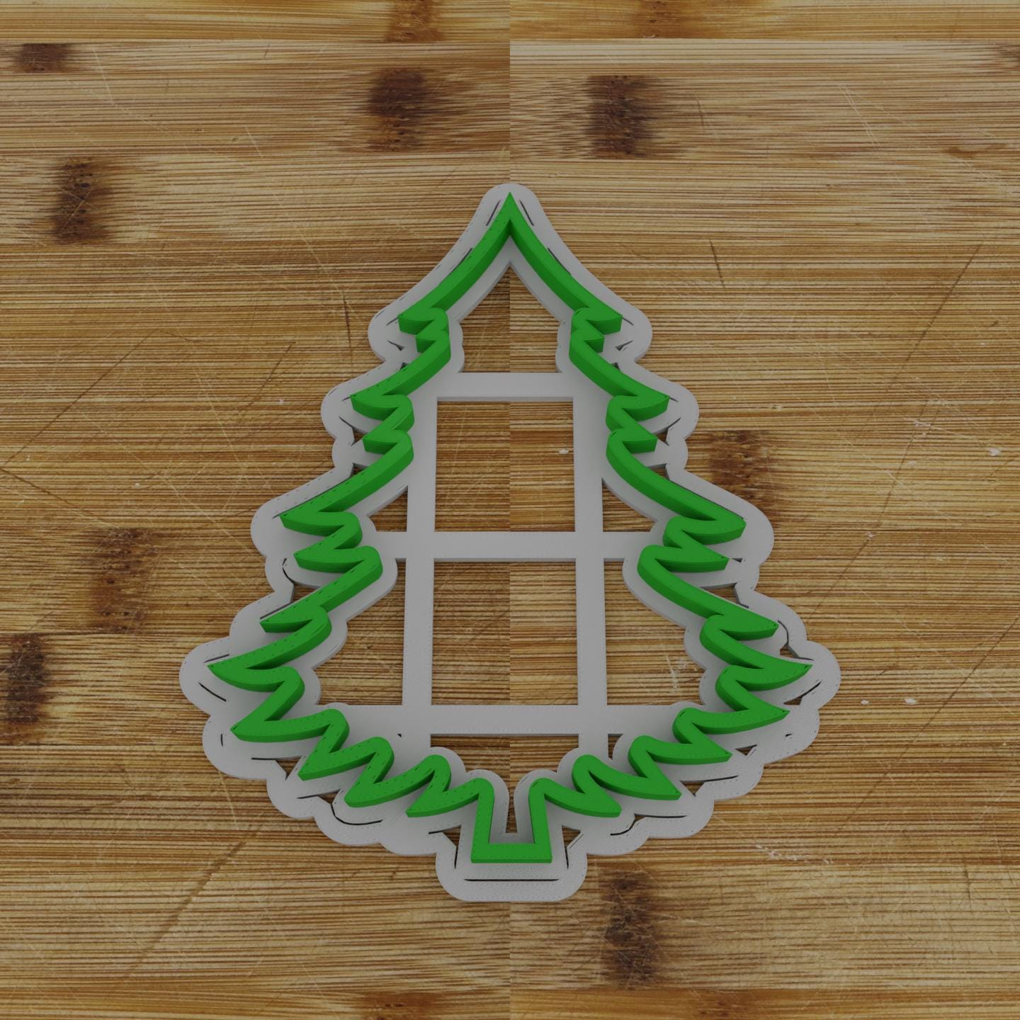 Lush Bushy Tree Cookie Cutter | Thick Foliage Design | Holiday Cookie Stamp