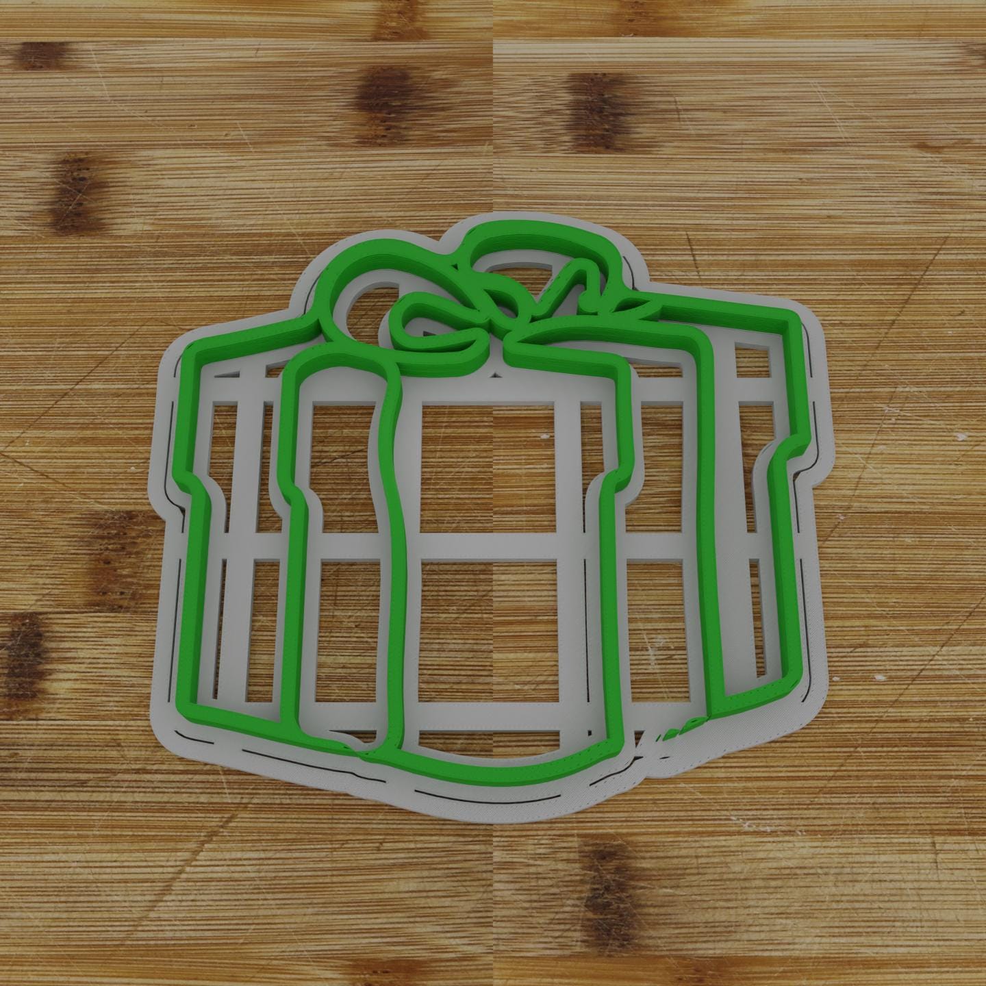 Giftbox 3 Cookie Cutter | Detailed Present Design | Christmas Cookie Maker