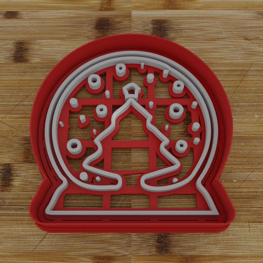 Snowglobe Cookie Cutter | Detailed Winter Scene | Christmas Baking Mold