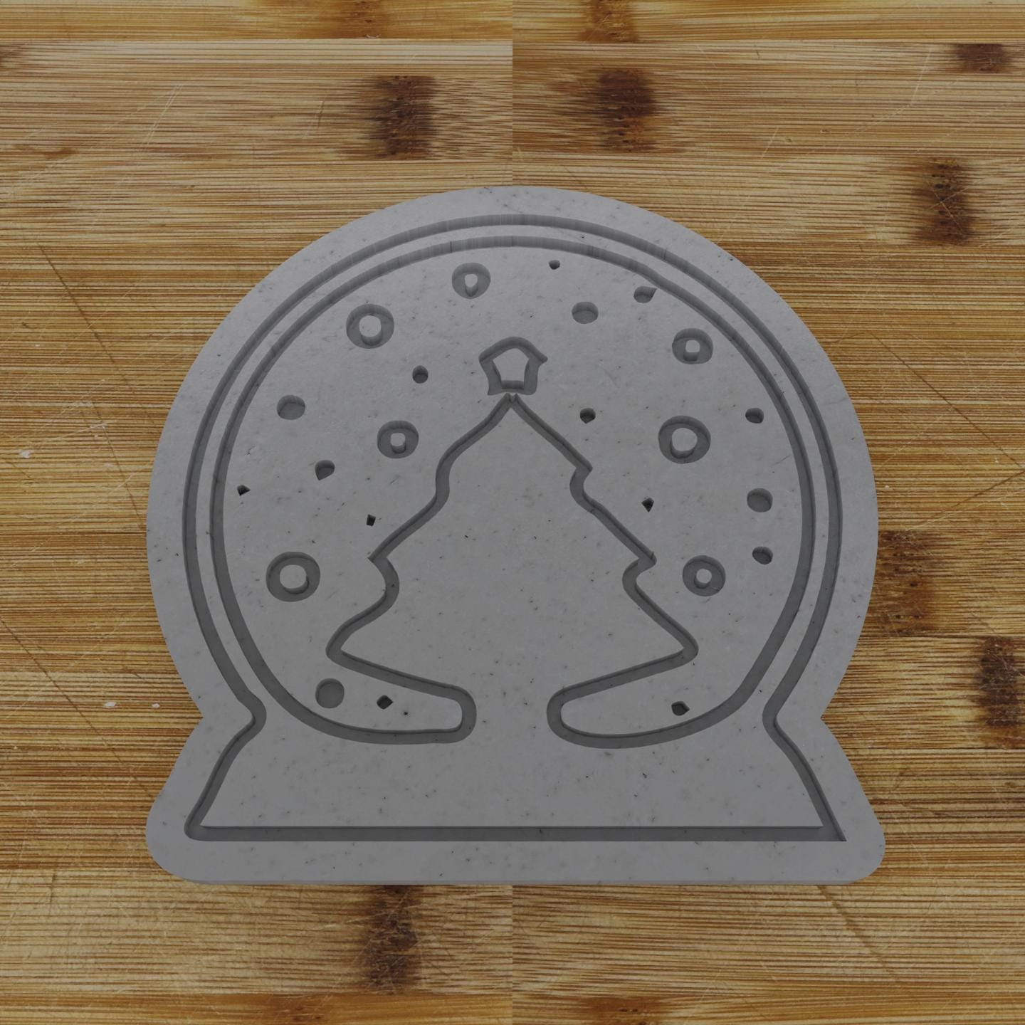 Snowglobe Cookie Cutter | Detailed Winter Scene | Christmas Baking Mold