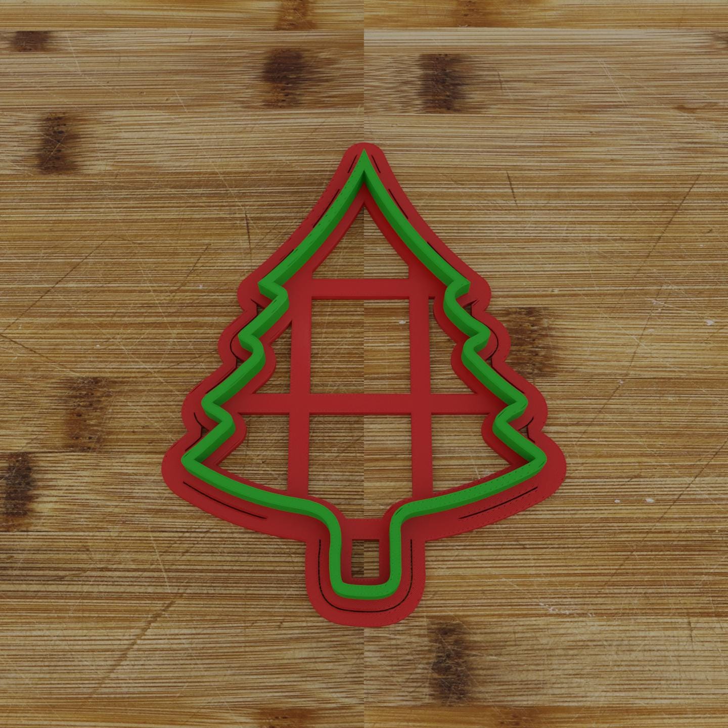 Extra Wide Tree Cookie Cutter | Large Christmas Tree Shape | Holiday Treat Mold