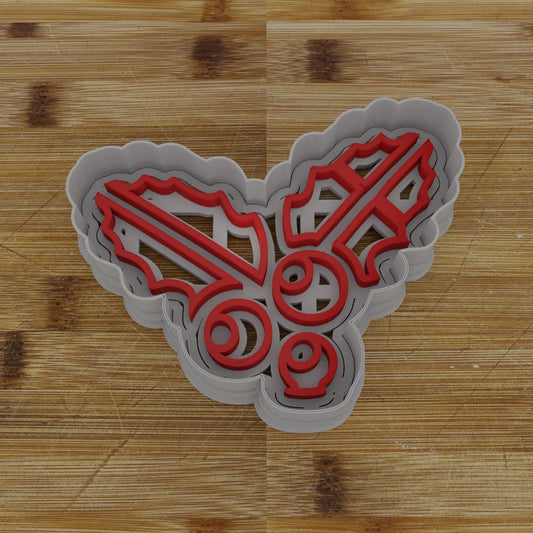 Mistletoe 2 Cookie Cutter | Double the Romance | Christmas Cookie Design